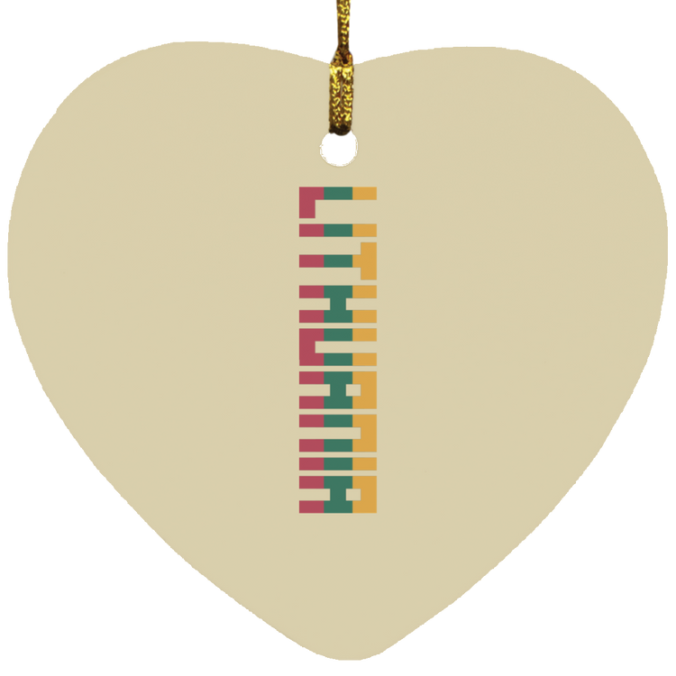 Lithuania - MDF Heart Ornament