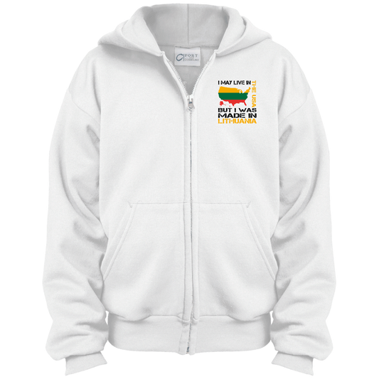 Made in Lithuania - Boys/Girls Youth Full Zip Hoodie