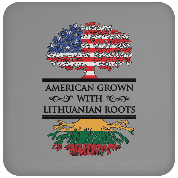 American Grown Lithuanian Roots - High Gloss Coaster