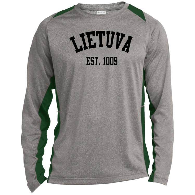 Lietuva Est. 1009 - Men's Long Sleeve Colorblock Activewear Performance T