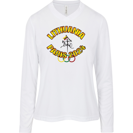 Team Lithuania 2024 Vytis - Women's Long Sleeve Activewear Moisture Wicking Tee