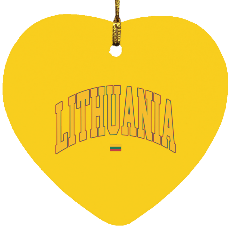 Lithuania - MDF Heart Ornament