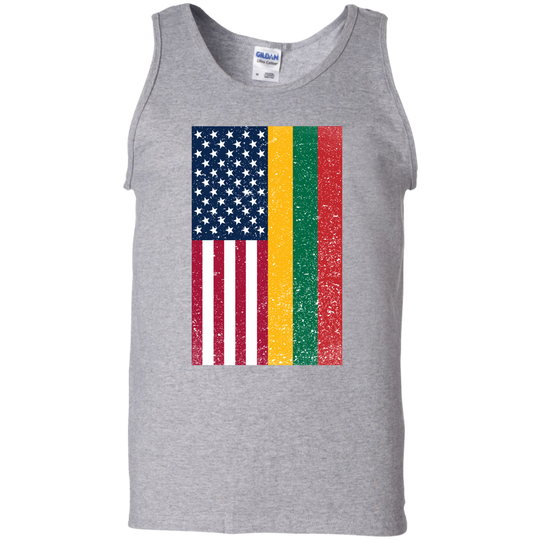 USA Lithuania Flag - Men's Basic 100% Cotton Tank Top