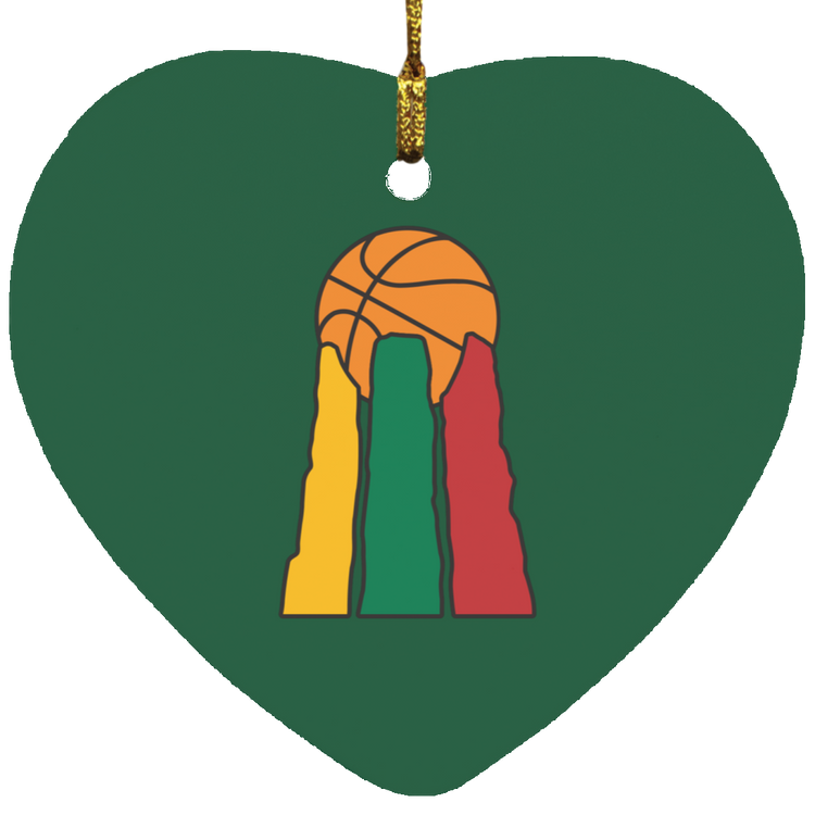 Lietuvos Krepsinio - MDF Heart Ornament