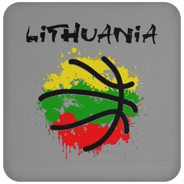 Abstract Lithuania - High Gloss Coaster