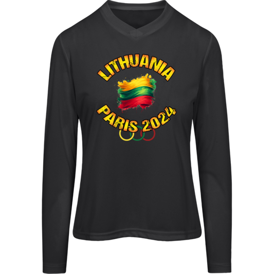 Team Lithuania 2024 Olympics - Women's Long Sleeve Activewear Moisture Wicking Tee