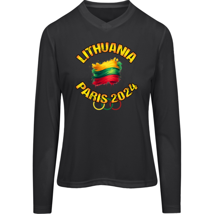 Team Lithuania 2024 Olympics - Women's Long Sleeve Activewear Moisture Wicking Tee