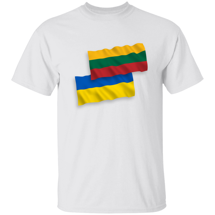 Lithuania Ukraine Flag - Boys/Girls Youth Basic Short Sleeve T-Shirt