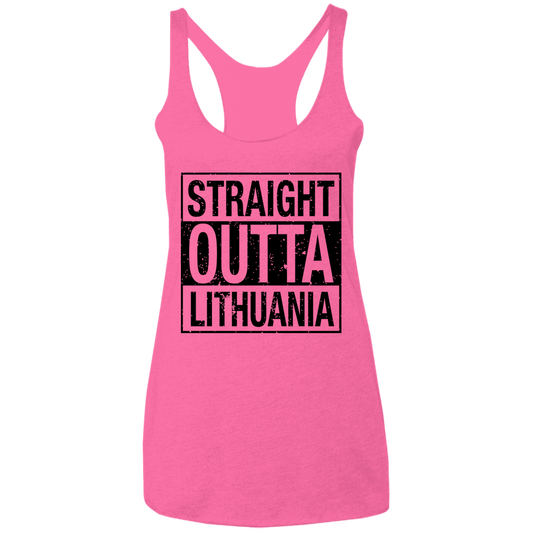 Straight Outta Lithuania - Women's Next Level Triblend Racerback Tank