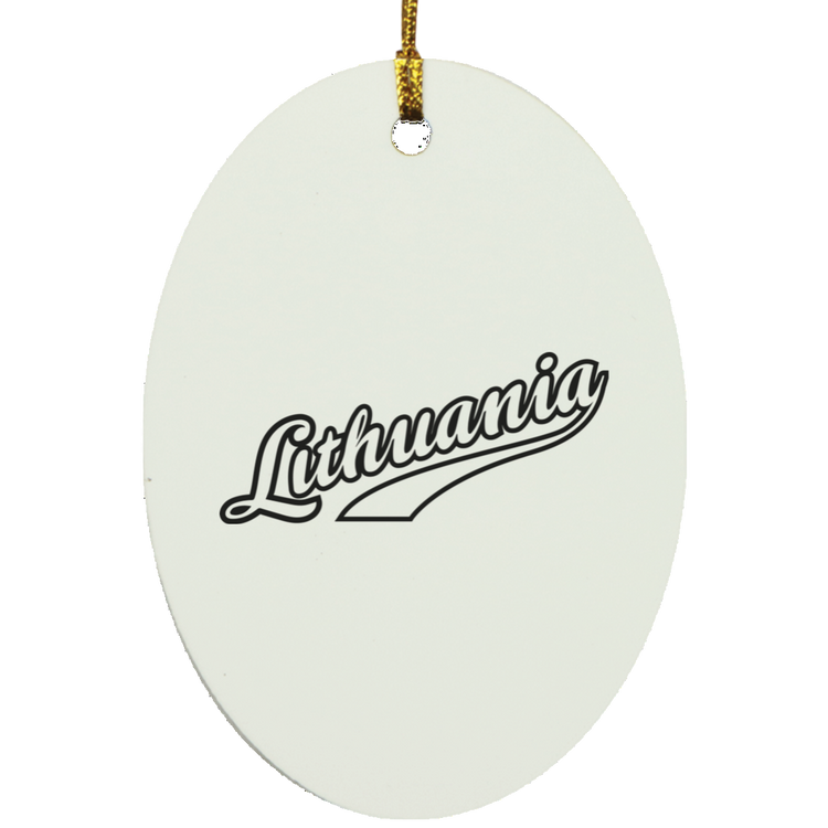 Lithuania - MDF Oval Ornament