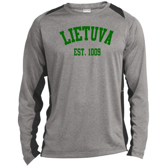 Lietuva Est. 1009 - Men's Long Sleeve Colorblock Activewear Performance T