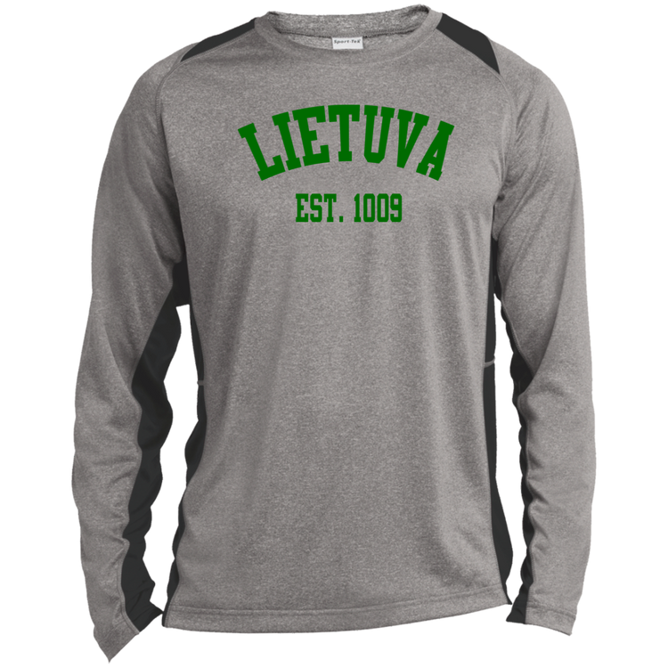 Lietuva Est. 1009 - Men's Long Sleeve Colorblock Activewear Performance T