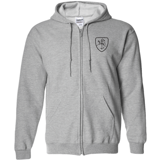 Vytis - Men/Women Unisex Comfort Full-Zip Hoodie