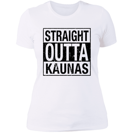 Straight Outta Kaunas - Women's Next Level Boyfriend Tee