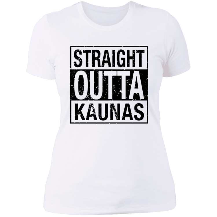 Straight Outta Kaunas - Women's Next Level Boyfriend Tee