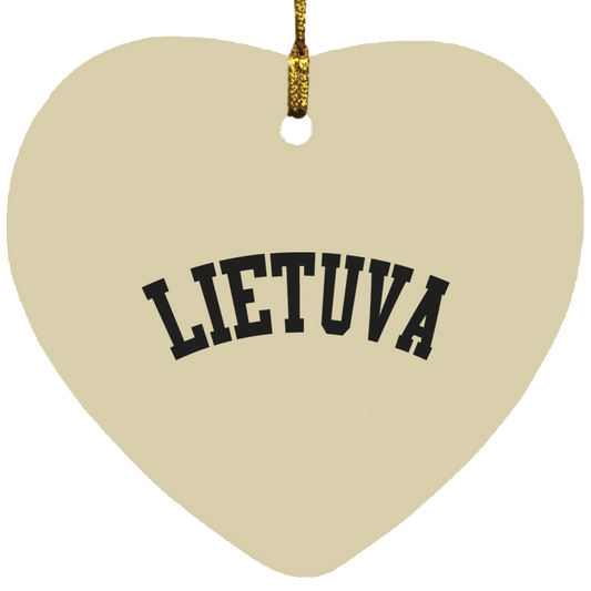 Lietuva - MDF Heart Ornament