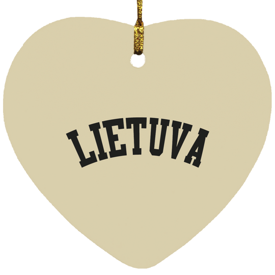 Lietuva - MDF Heart Ornament