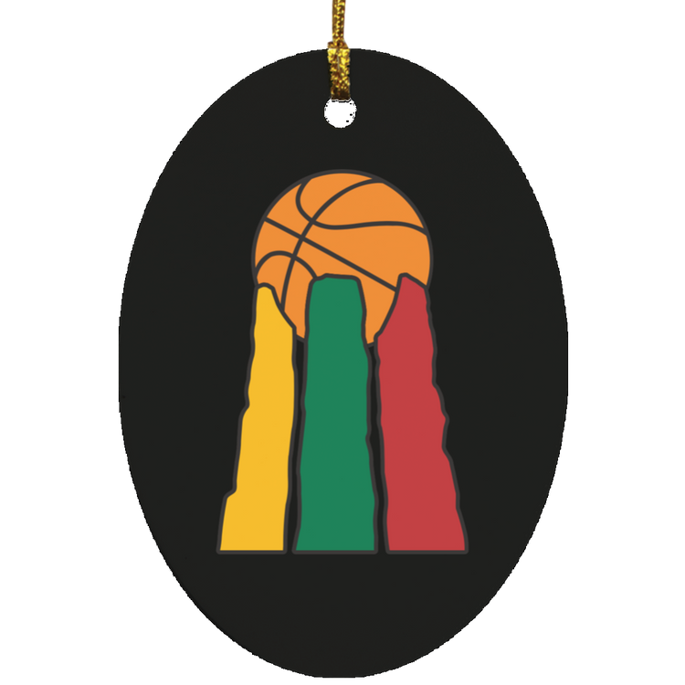 Lietuvos Krepsinio - MDF Oval Ornament