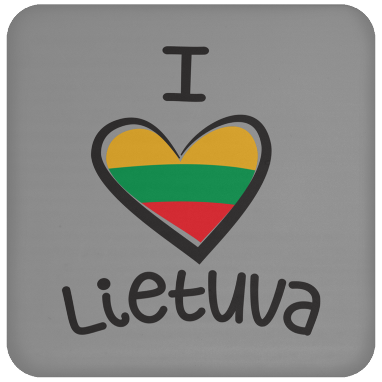 I Love Lietuva - High Gloss Coaster