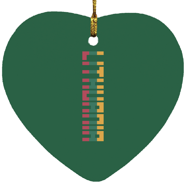 Lithuania - MDF Heart Ornament