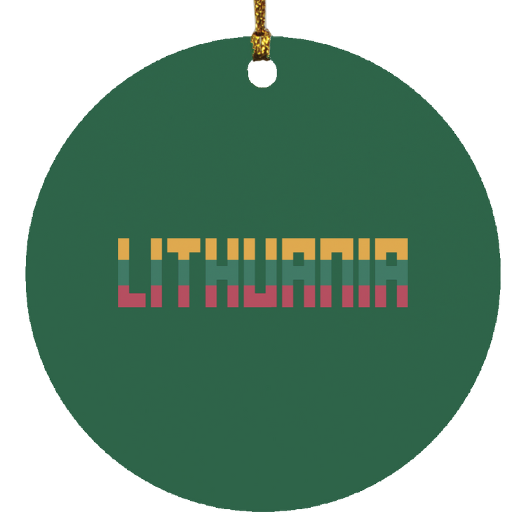 Lithuania - MDF Circle Ornament