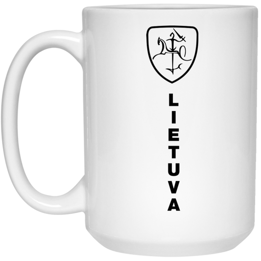 Vytis Shield Lietuva - 15 oz. White Ceramic Mug