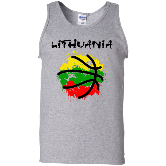 Abstract Lithuania - Men's Basic 100% Cotton Tank Top