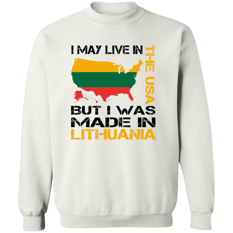 Made in Lithuania - Men/Women Unisex Basic Crewneck Pullover Sweatshirt
