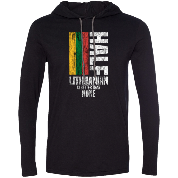 Half Lithuanian - Men's Lightweight T-Shirt Hoodie