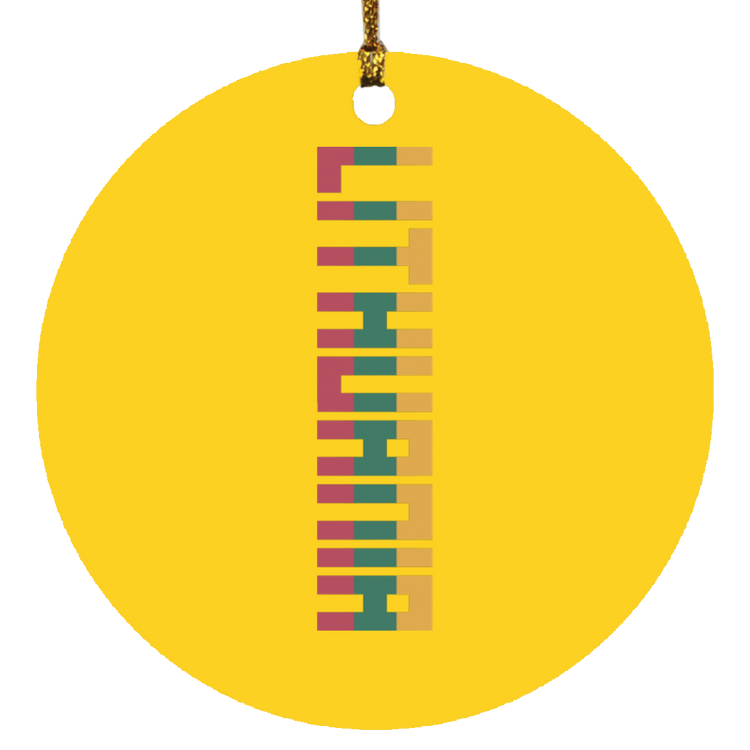 Lithuania - MDF Circle Ornament