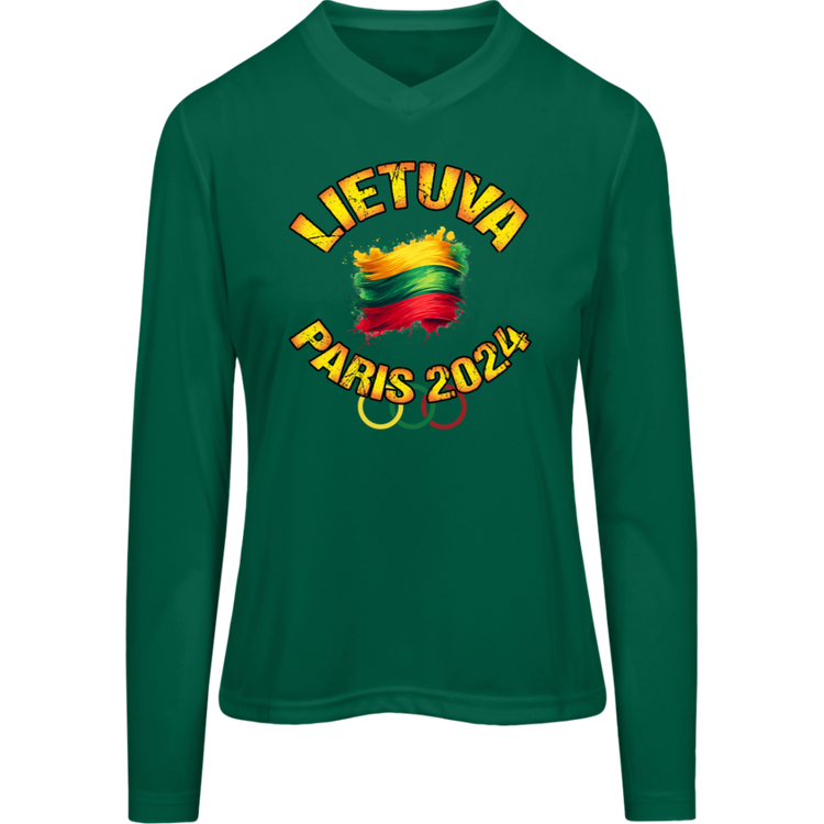 Team Lietuva 2024 Olympics - Women's Long Sleeve Activewear Moisture Wicking Tee