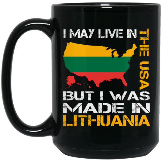 Made in Lithuania - 15 oz. Black Ceramic Mug