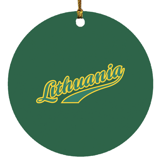 Lithuania - MDF Circle Ornament