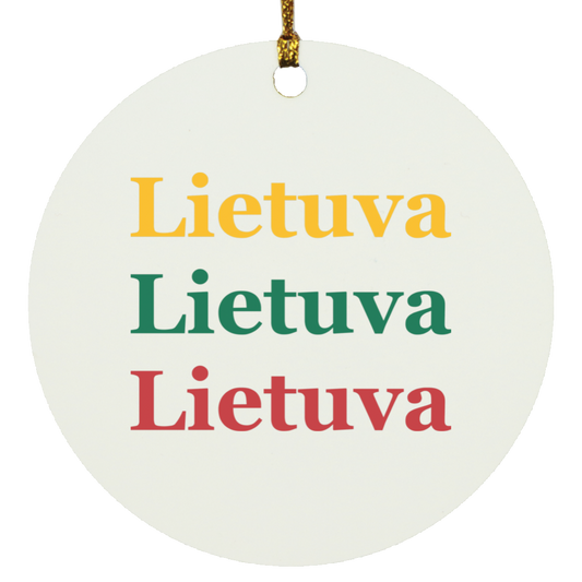 Lietuva - MDF Circle Ornament