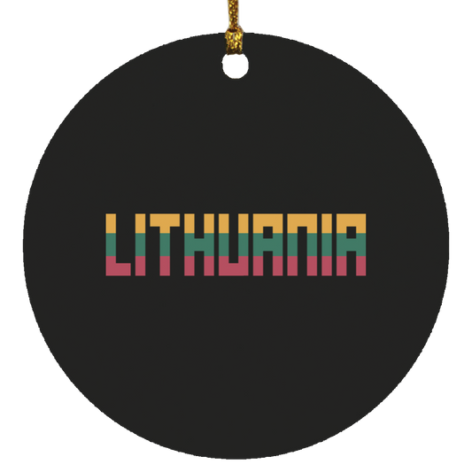 Lithuania - MDF Circle Ornament