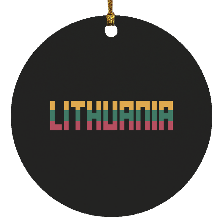 Lithuania - MDF Circle Ornament