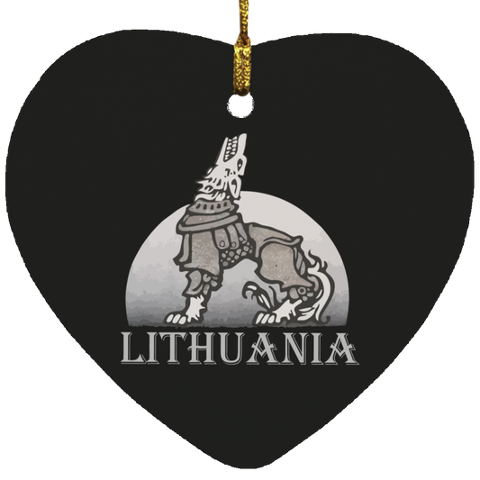 Iron Wolf Lithuania - MDF Heart Ornament