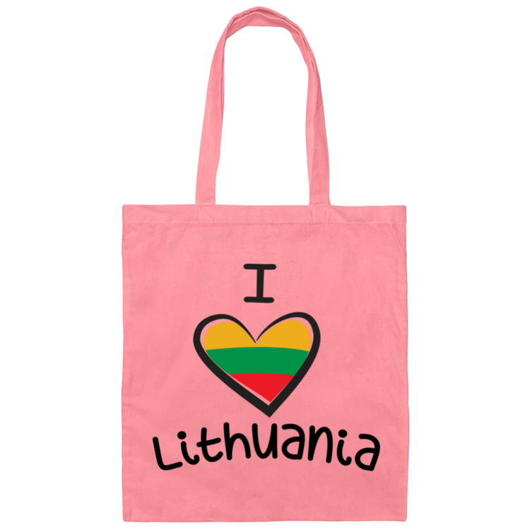 I Love Lithuania - Canvas Tote Bag