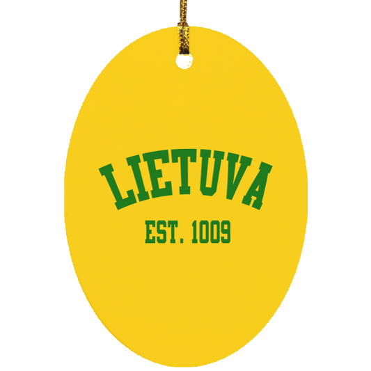 Lietuva Est. 1009 - MDF Oval Ornament