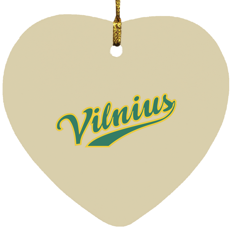 Vilnius - MDF Heart Ornament
