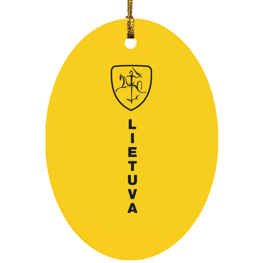 Vytis Shield Lietuva - MDF Oval Ornament