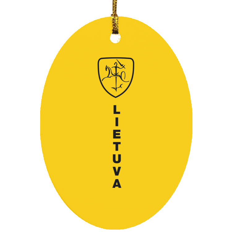 Vytis Shield Lietuva - MDF Oval Ornament
