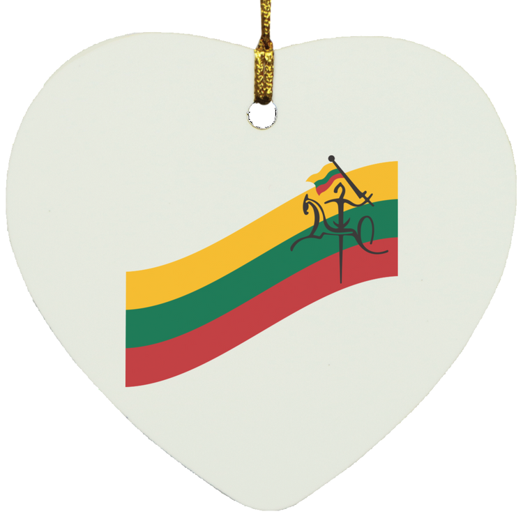 Vytis Swoosh - MDF Heart Ornament