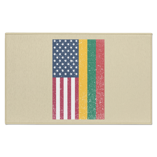 USA Lithuania Flag - Indoor Doormat