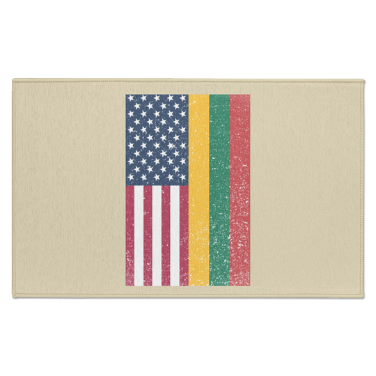 USA Lithuania Flag - Indoor Doormat
