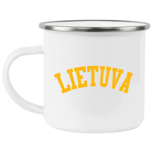 Lietuva - 12 oz. Enamel Camping Mug