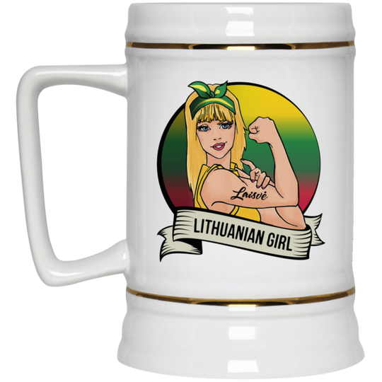 Lithuanian Girl - 22 oz. Ceramic Stein