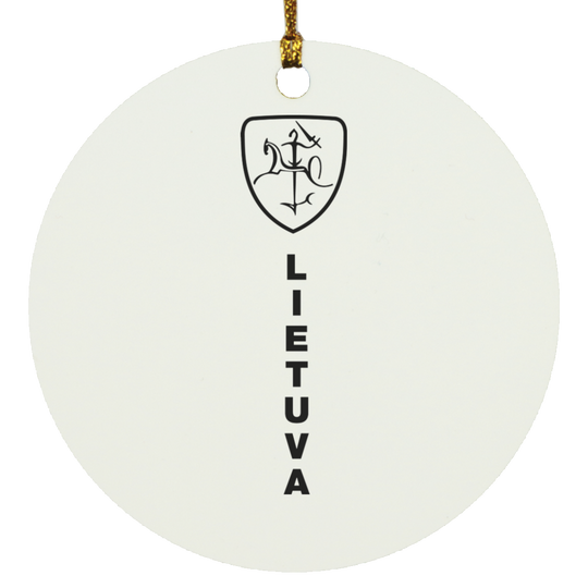 Vytis Shield Lietuva - MDF Circle Ornament