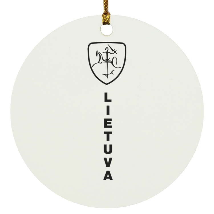Vytis Shield Lietuva - MDF Circle Ornament
