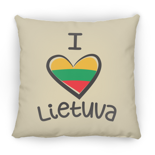 I Love Lietuva - Large Square Pillow